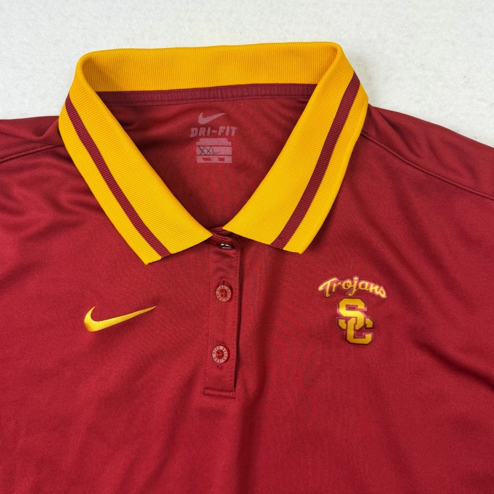 Nike USC Southern California Trojans Men's Polo Shirt Size XXL Golf Dri-Fit - Picture 3 of 10